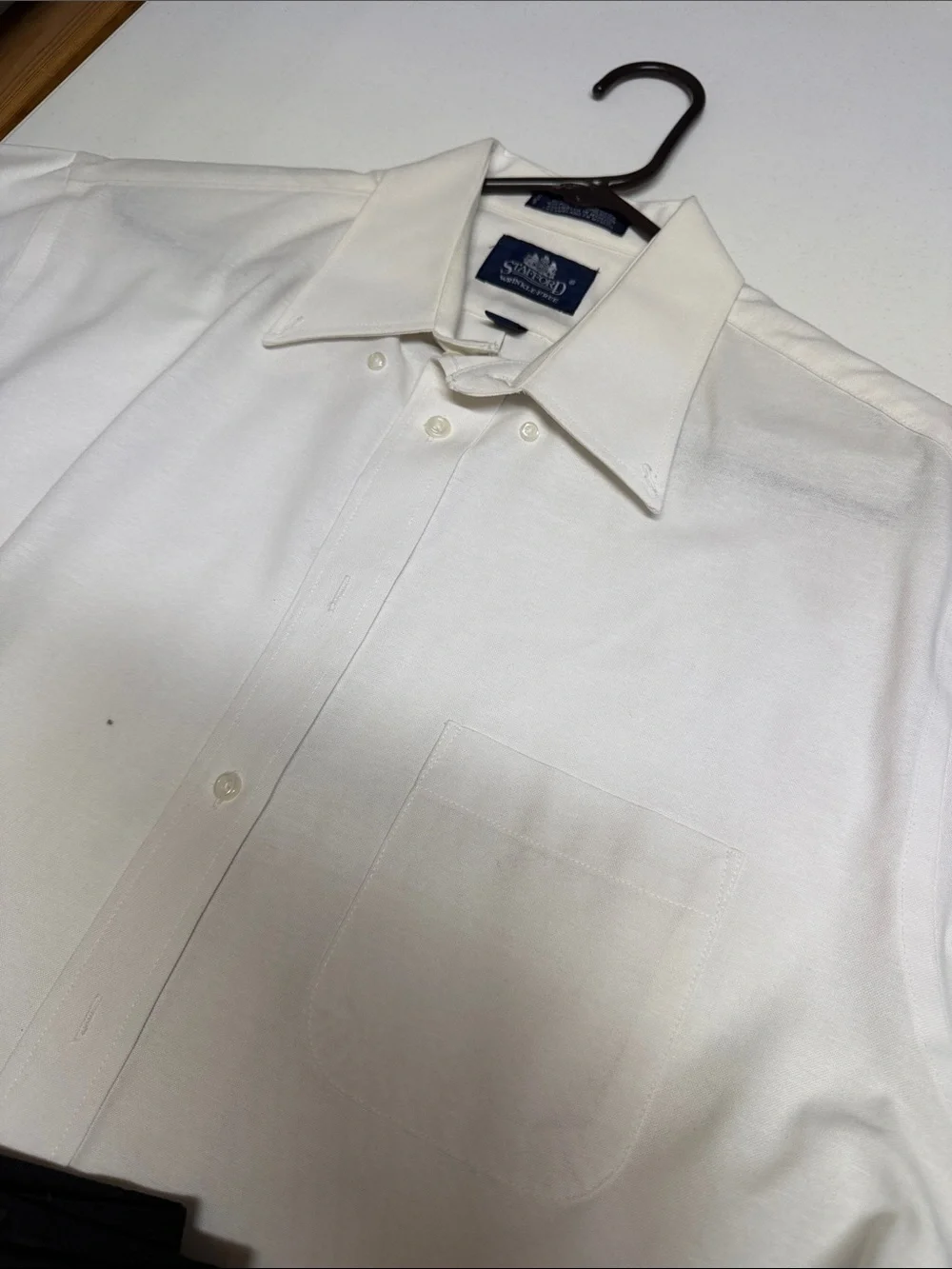 Stafford (16.5) White Shirt l/Hart Schaffner Marx Black Dress Pants(38/29)#100